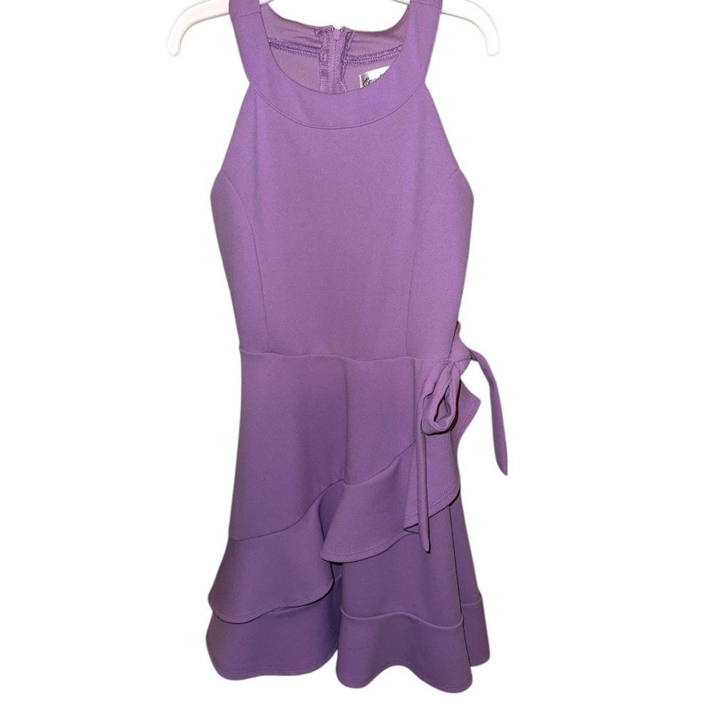 Girl’s Emerald Sundae Asymmetrical Ruffle Dress